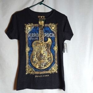 Hard Rock Cafe Punta Cana Graphic Print with guitar NWT